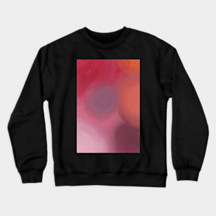 Abstract Circles in Red Crewneck Sweatshirt